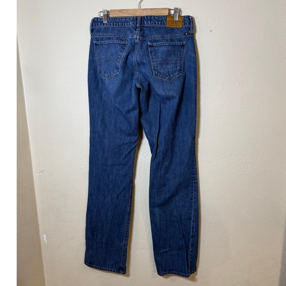 Lucky Brand Women Easy Rider Jeans 6 Long Blue Straight Leg Mid Rise Denim - Picture 4 of 11